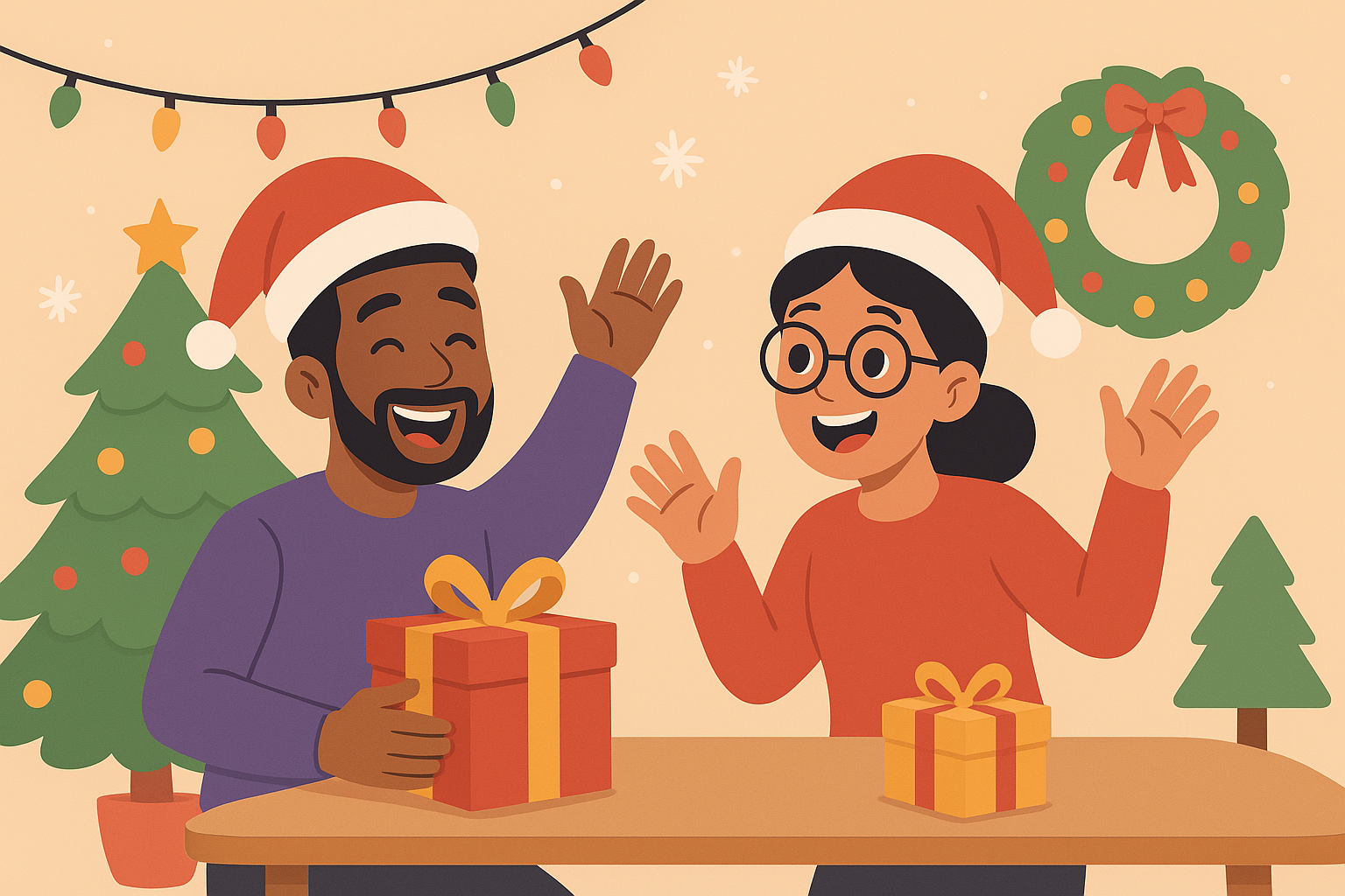 Mascotte KOMIT avec bonnet de Noël